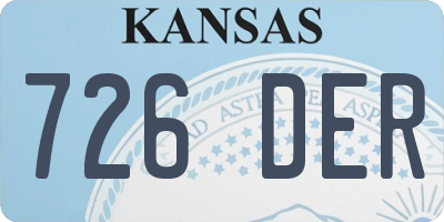KS license plate 726DER
