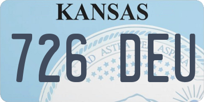 KS license plate 726DEU