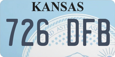 KS license plate 726DFB