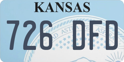 KS license plate 726DFD