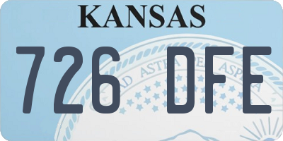 KS license plate 726DFE