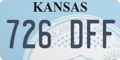 KS license plate 726DFF