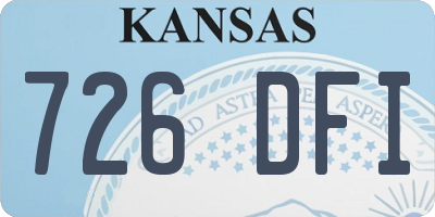 KS license plate 726DFI
