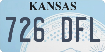 KS license plate 726DFL