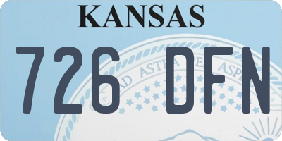 KS license plate 726DFN
