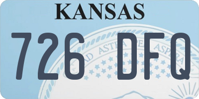 KS license plate 726DFQ