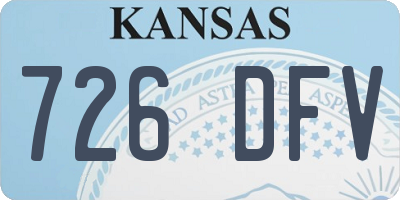 KS license plate 726DFV
