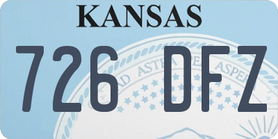 KS license plate 726DFZ