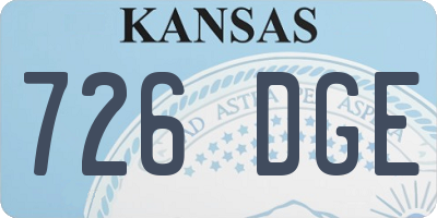 KS license plate 726DGE