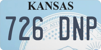 KS license plate 726DNP