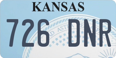 KS license plate 726DNR