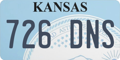 KS license plate 726DNS