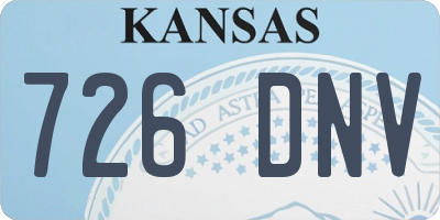KS license plate 726DNV