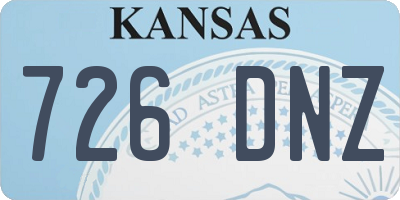 KS license plate 726DNZ