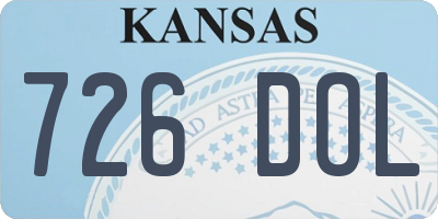 KS license plate 726DOL
