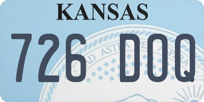 KS license plate 726DOQ