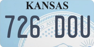 KS license plate 726DOU