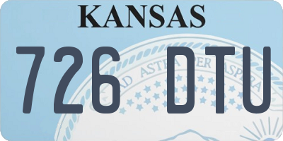 KS license plate 726DTU