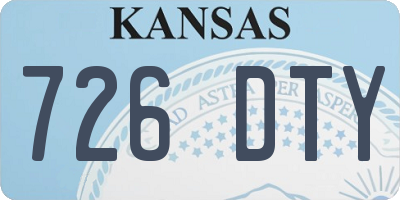 KS license plate 726DTY