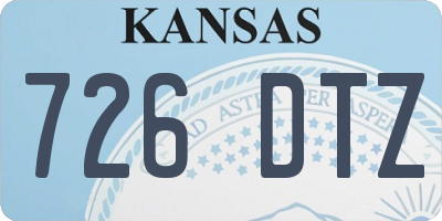KS license plate 726DTZ
