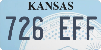 KS license plate 726EFF
