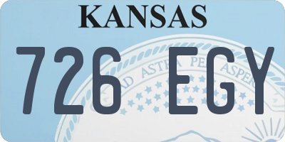 KS license plate 726EGY