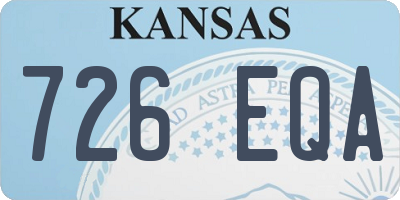 KS license plate 726EQA