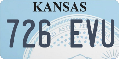 KS license plate 726EVU