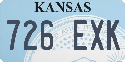 KS license plate 726EXK