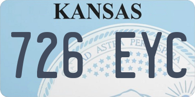 KS license plate 726EYC