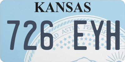 KS license plate 726EYH