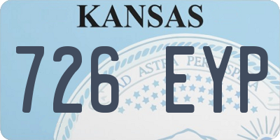 KS license plate 726EYP