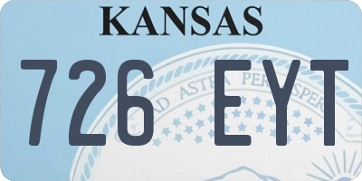 KS license plate 726EYT