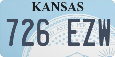 KS license plate 726EZW