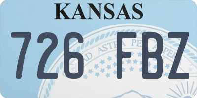 KS license plate 726FBZ