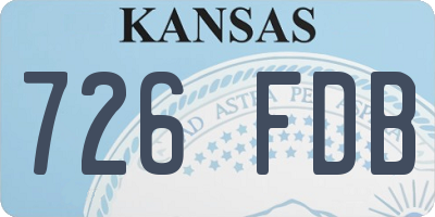 KS license plate 726FDB