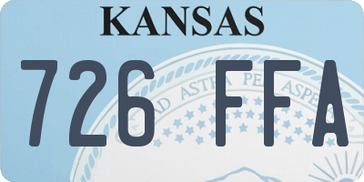 KS license plate 726FFA