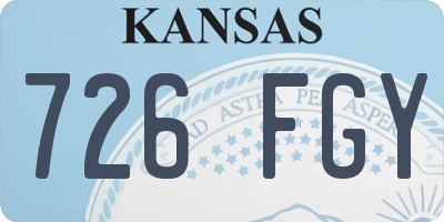 KS license plate 726FGY