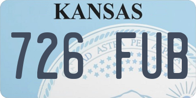 KS license plate 726FUB