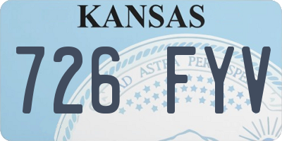KS license plate 726FYV