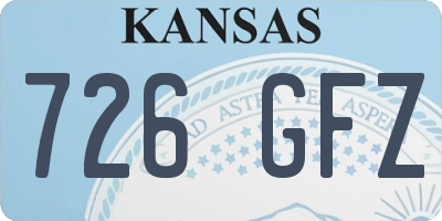 KS license plate 726GFZ
