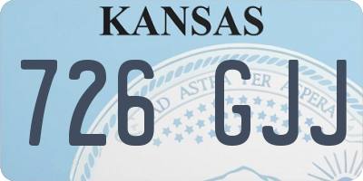 KS license plate 726GJJ