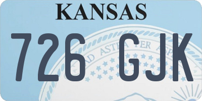 KS license plate 726GJK