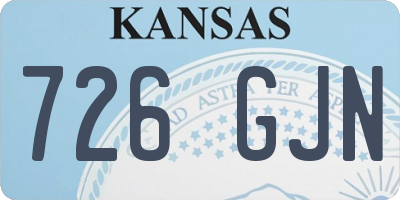 KS license plate 726GJN