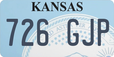 KS license plate 726GJP