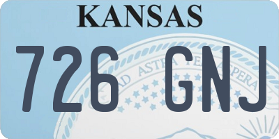 KS license plate 726GNJ
