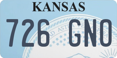 KS license plate 726GNO