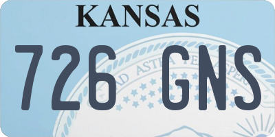 KS license plate 726GNS