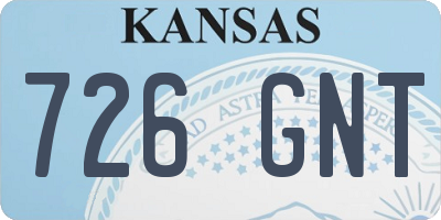 KS license plate 726GNT