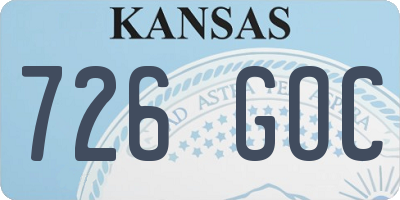 KS license plate 726GOC